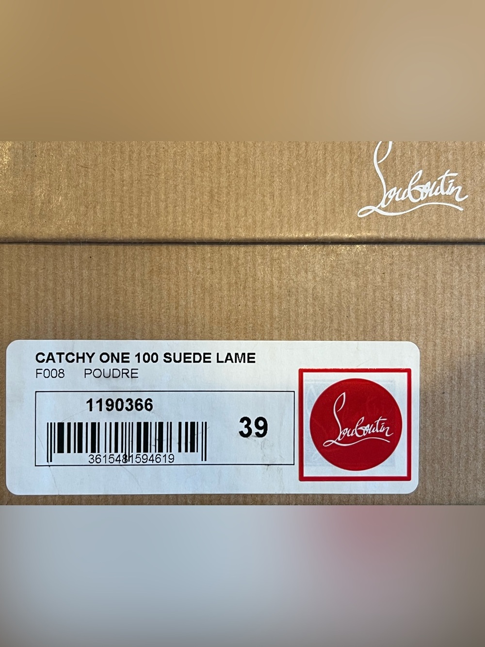 Christian Louboutin Catchy One 100 Pumps in Suede Lame - Picture 9 of 11